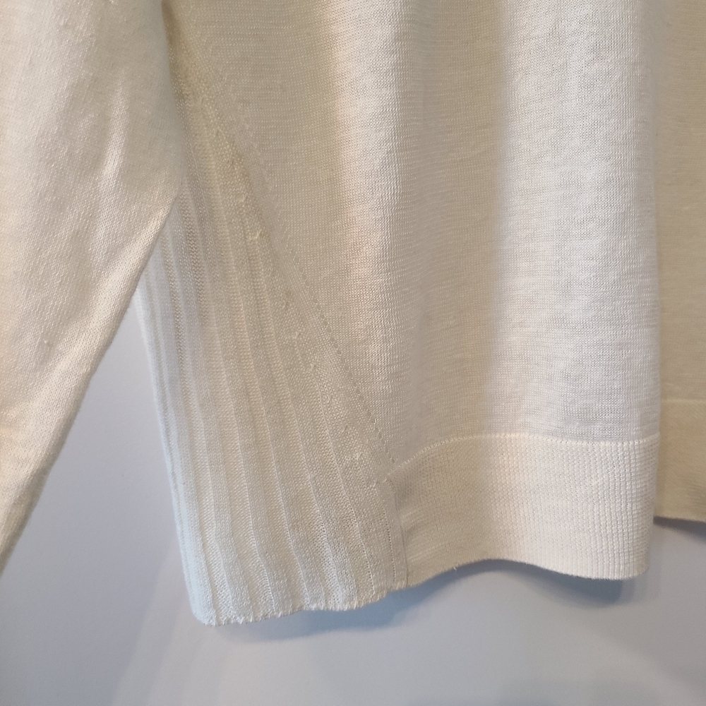 Acne Studios Phira Linen 100% linen sweater in WHITE - Picture 5 of 12